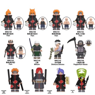 Naruto sasuke kakashi akatsuki tijolos blocos de construção anime