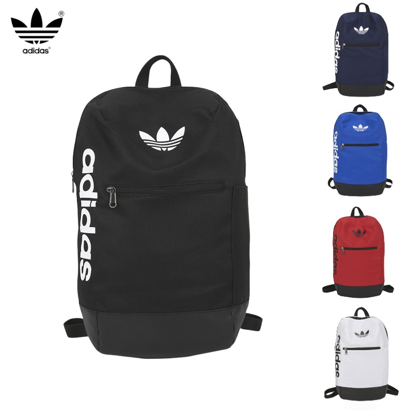Adidas Men’s Backpack Logotipo Mochila De Nylon Sólido Impresso Portátil Básica Durável Para Estudantes