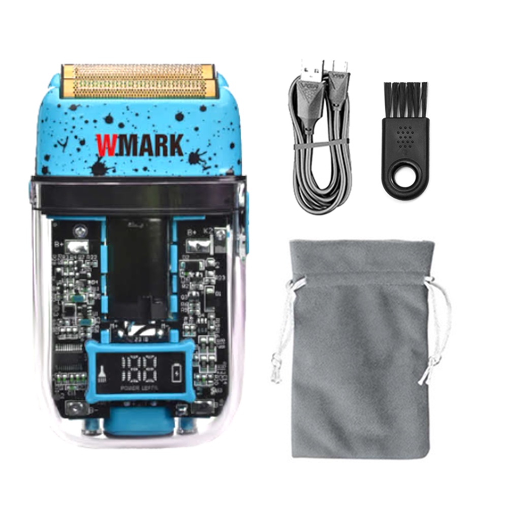 Maquina Shaver Finalizacao Wmark Ng 988 Azul Barbeador