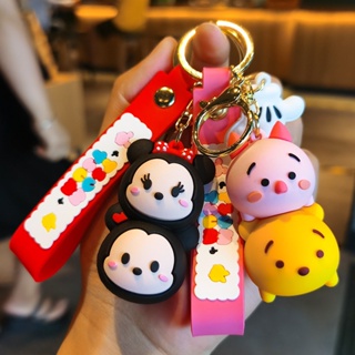 Música Dobrável Mickey Minnie Porta-Chaves De Brinquedo De Plástico Macio Casal Bolsa Escolar Pingente Ano Novo Decoração De Natal Presente De Graduação Criativo