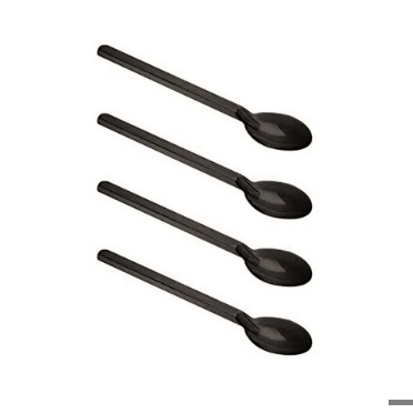 COLHERZINHA PRETA SOLIDA - C/100 UNIDADES | Shopee Brasil