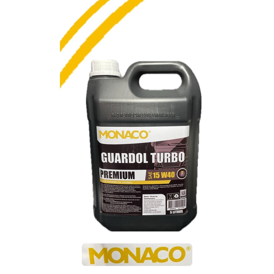 MONACO TURBO PREMIUM 15W40 DIESEL CI-4 5L | Shopee Brasil