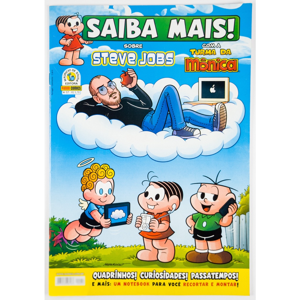 Turma da Mônica Saiba Mais! Steve Jobs Nº 57 | Shopee Brasil