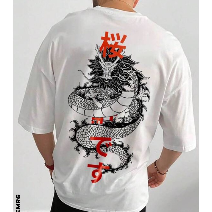 CAMISETA DRAGÃO CHINES PRETO/BRANCO LETRAS VERMELHAS novo! plus Size traje