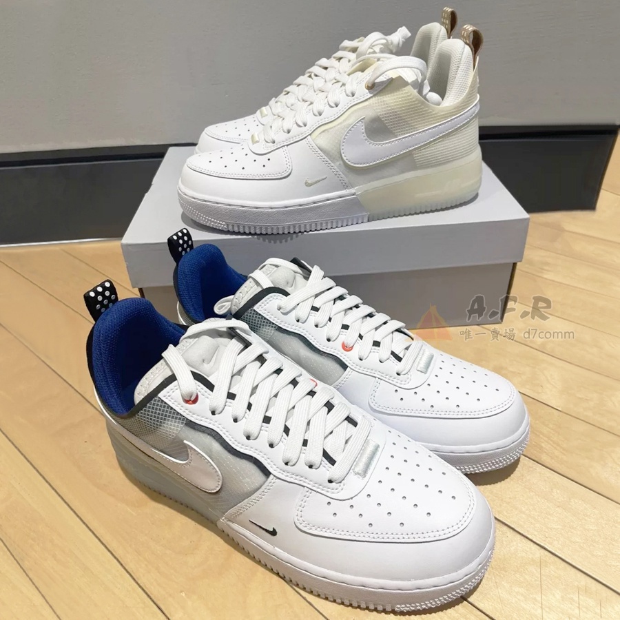 Nike AIR FORCE 1 REAGIR AF1 Deconstructed Creme Creme Branco Bege ...