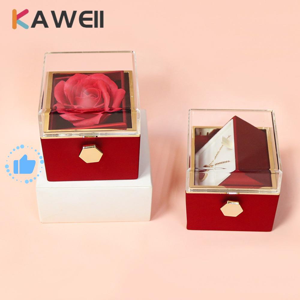 Caixa De Jóias Rotativa , Sabonete Rosa Para Presentes Do Dia Dos Namorados , Armazenamento Criativo De Colares