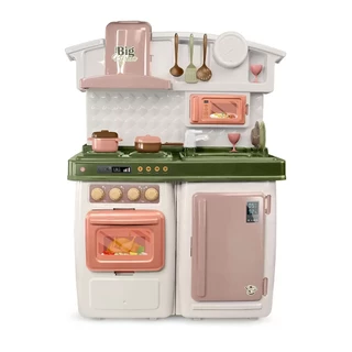 Brinquedo Cozinha Completa Infantil Fogão Acessórios Big Kitchen Verde 5560 Roma