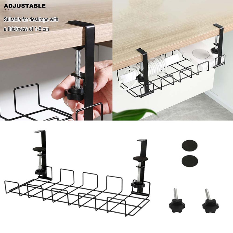 Novo ! 1pc , Sob A Mesa , Bandeja De Gerenciamento De Organizador De Fios Sem Furação , Bastidor Para Escritório E Computador Doméstico