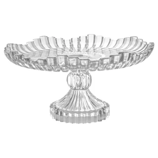 Centro de Mesa Fruteira Boleira em Vidro Transparente Milan 29cm - City Glass