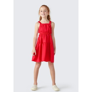 Vestido Curto Infantil Godê Com Linho Hering Kids