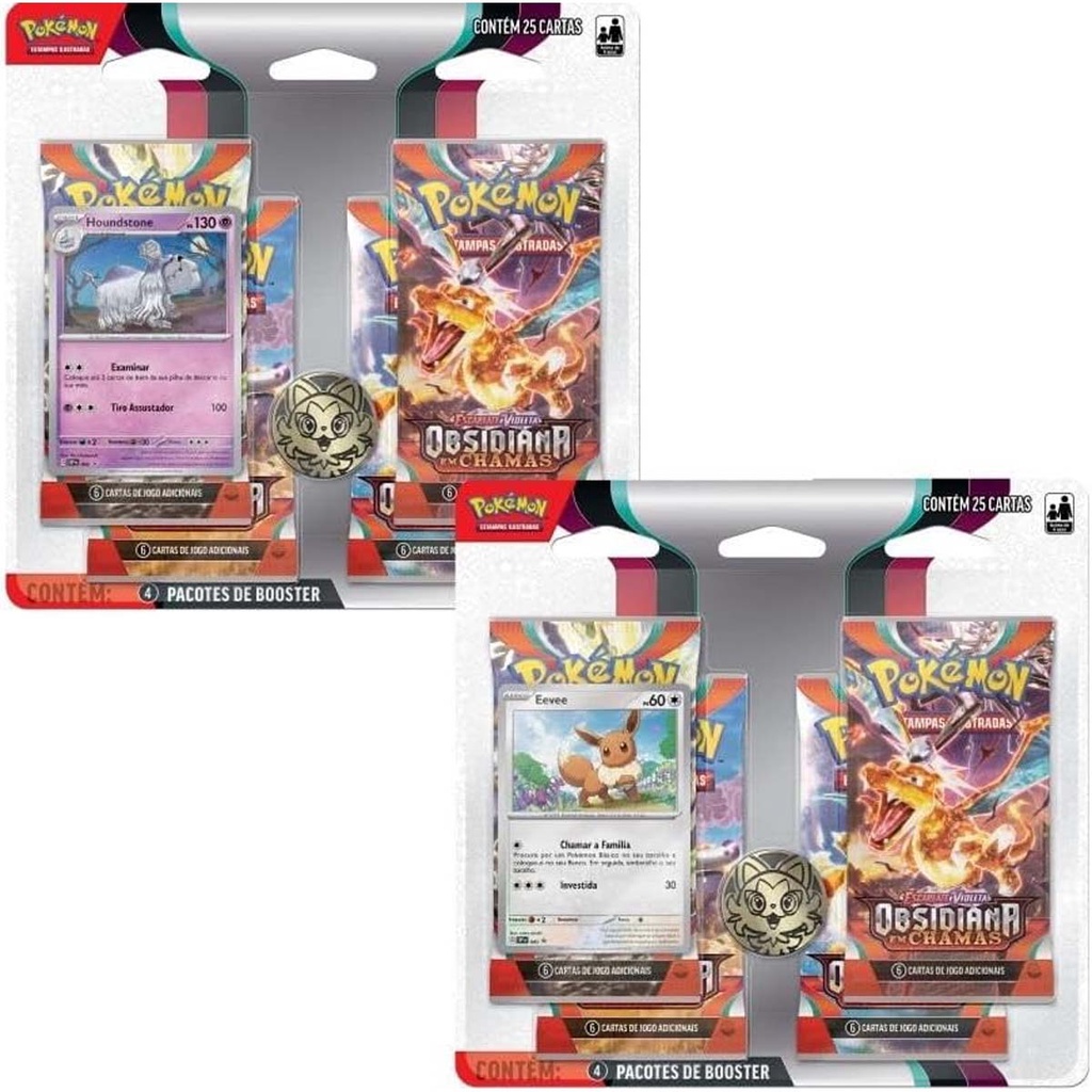 Jogo de Cartas - Pokémon Lata - 25 cartas - Evoluções de Eevee - Sylveon -  Copag em Promoção na Americanas