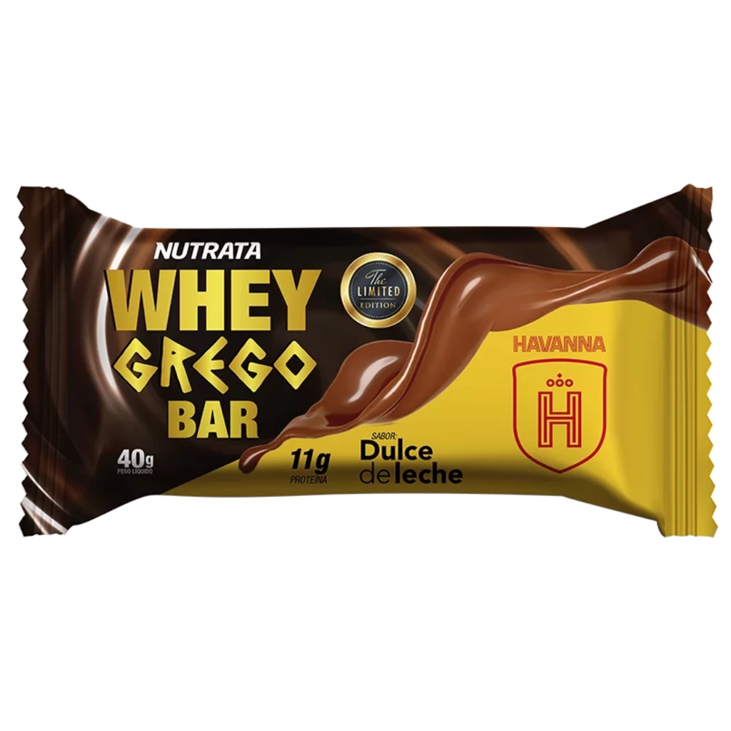 Barrinha Whey Grego Sabor Doce de Leite Havana 40g