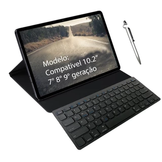 Capa Com Teclado Para iPad 9 a Geracao 10.2 + Caneta Touch