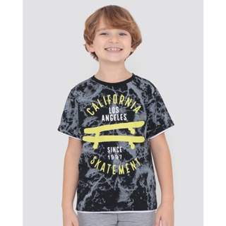 Camiseta Infantil Estampada Tie Dye Urban Preta