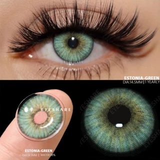 EYESHARE 1 Par Lentes De Contato Coloridas Para Os Olhos Azul Anualmente Belas Alunos Moda Verde em Oferta na Shopee