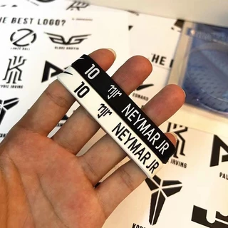 Estrela do futebol brasileiro n ° 0 pulseira esportiva de silicone
