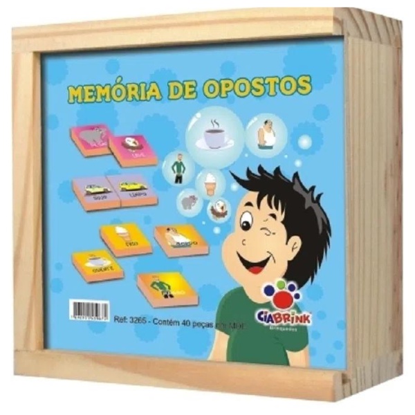 791656 - Jogo da Memória - Opostos - 40 Peças