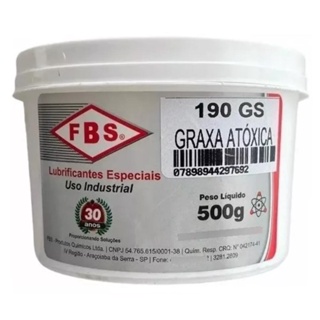 GRAXA BRANCA SINTÉTICA ATÓXICA ALIMENTÍCIA 190GS - 500G FBS