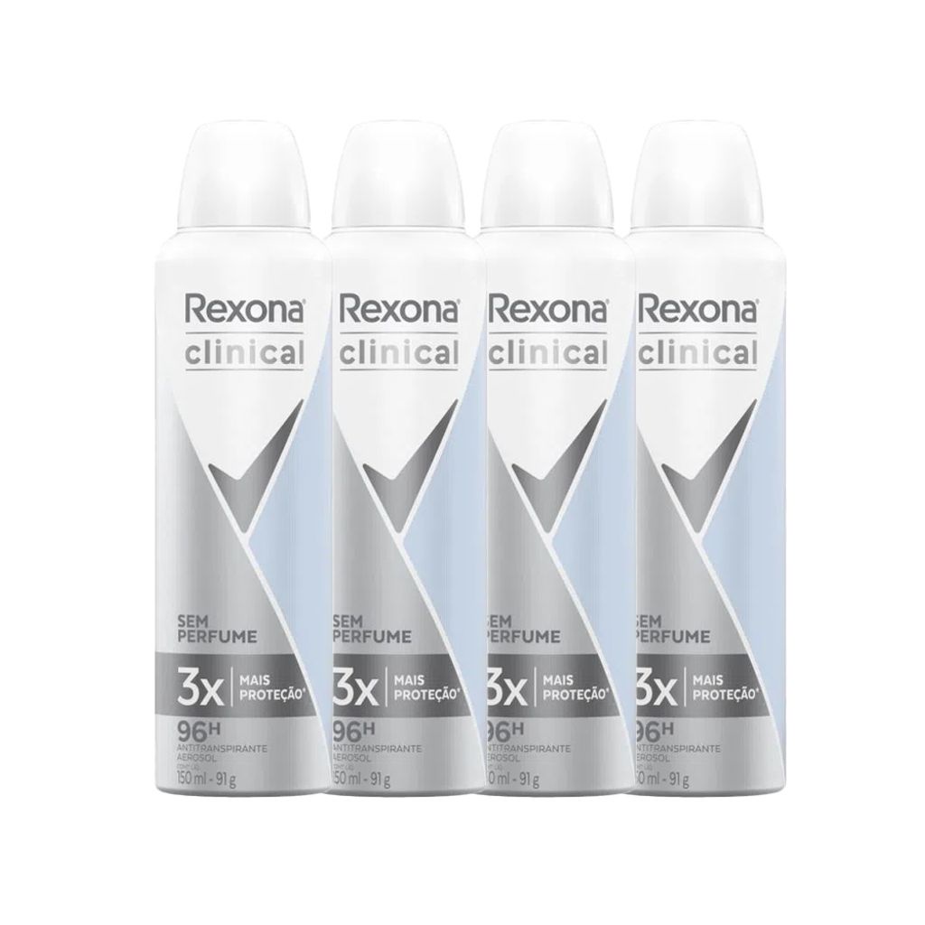 DESODORANTE REXONA CLINICAL SEM PERFUME AEROSOL 150ML - DELIVERY