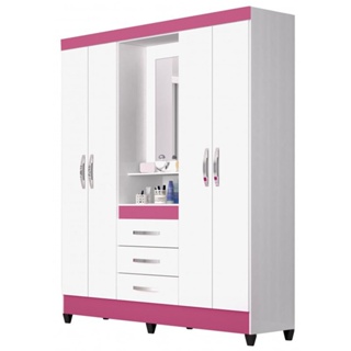 Guarda-Roupa 4 Portas 3 Gavetas Capelinha Capri - Moval