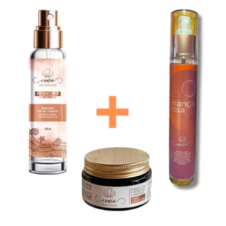 Kit Óleo Spray Bronzeador Conxá 120ml / Spray Óleo Pós Sol Manga Rosa 120ml / Bronzeador Creme Parafina 100g