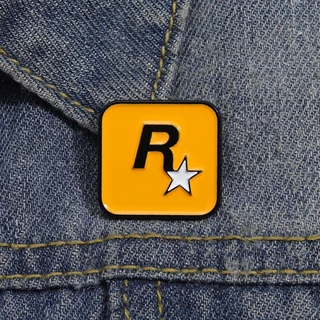 R Star Broche De Esmalte GTA E RDR2 Coleção De Jogos Metal Badge Clothing Accessories Jóias De Presente Para Amigos