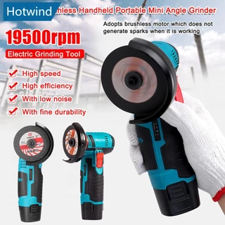 Esmerilhadeira HW 12V 350W Angular Escovada 19500rpm Sem Fio De Lítio A Bateria Recarregável Ferramentas Elétricas De Corte L4O5