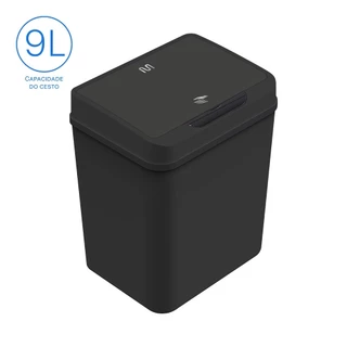 Lixeira Automática com Sensor 9L Preta sem Cesto Interno Multi - EI080