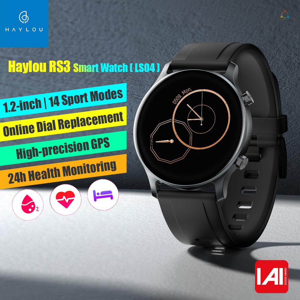 Haylou RS3 Smart Watch (LS04) Pulseira Esportiva 1.2-Inch AMOLED HD Display BT5.0 Rastreador De Fitness 14 Modos De Treino/GPS Posit