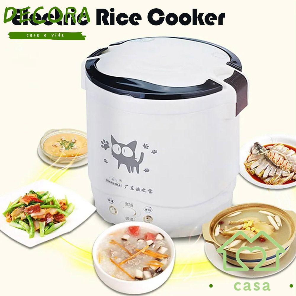 DECORA Cozedor Elétrico De Arroz , Para Cozinha Doméstica De Caminhão De Carro | Panelas MultiCooker , Mingau De Sopa Portátil 12V 24V 220V Doméstico