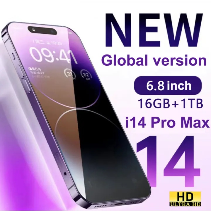 i14 Pro Max 7,3 Polegadas 16 Gb 1TB Smartphone Destravado 8000mAh Bateria 4G 5G Versão Global Telefone-GoodLuckGift