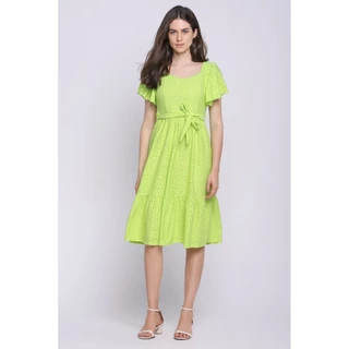 Vestido Lese Coleção Longo Amarração Polo Wear Verde Claro