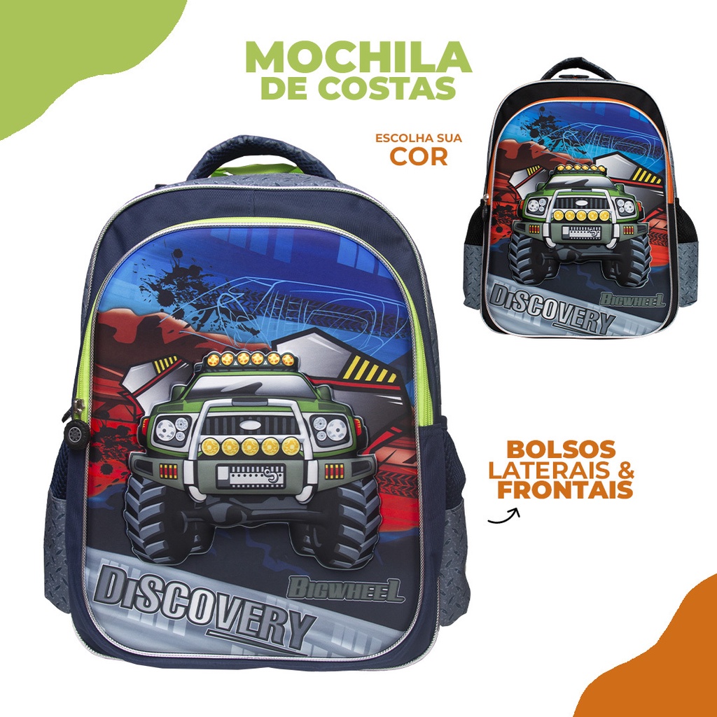 Mochila Escolar Futebol Bolsa De Costas Menino, Mochila Grande para  Infantil Masculina