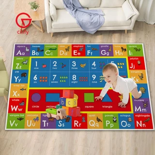 Educacional Kids Play Rug Non-Slip ABC Número Do Alfabeto Baby Playroom Mat