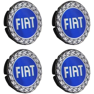 Kit 4 Calotinhas Centro Roda Fiat Palio Uno Siena Idea Punto Mobi Argo 49,6mm
