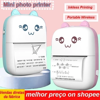 MINI Impressora Térmica Portátil CAT De Bolso Papel De Impressão 58mm Sem Fio Bluetooth Android IOS