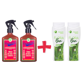 2 Unidades – 2x Tônicos Rapunzel Lola 250ml  + 2x Sabonetes Flora Ben 200ml - Cuidado em Dobro. em Oferta na Shopee