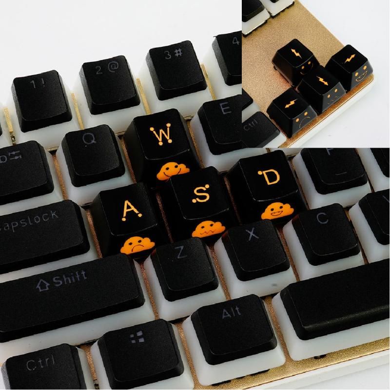 Keycaps Flash Tecla WASD Setas Para Teclado Mecânico ABS Translúcido ...