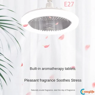 Ventilador silencioso luz de teto com ventilador controle remoto E27 ventilador de teto com 30w luz LED de 3 cores para sala de estar quarto sala de jantar cozinha COSYLIFE