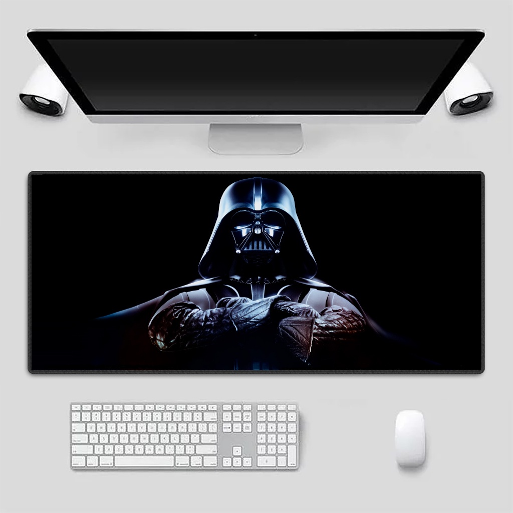Mouse Pad Grande 90x40 Couro Gamer Speed Star Wars Guerra Nas Estrelas Base Antiderrapante