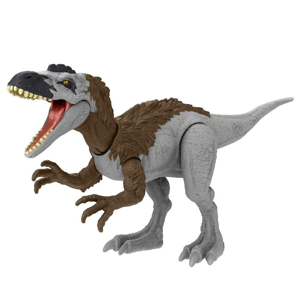 Boneco Dinossauro Jurassic World Atrociraptor - Colossal Gigante 93cm + 20  mini dinossauros