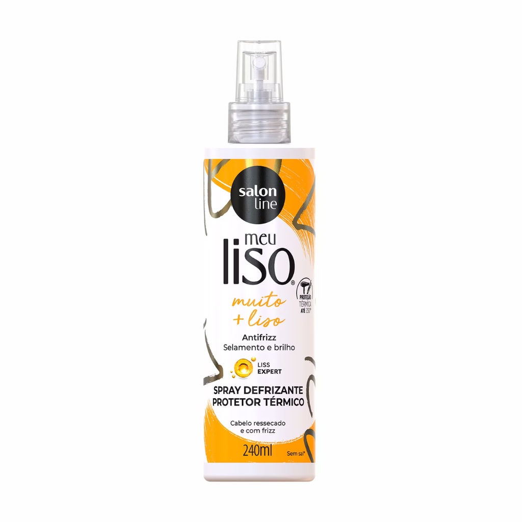 Salon Line Meu Liso Spray Defrizante Leave In Protetor Térmico 240 ml ...