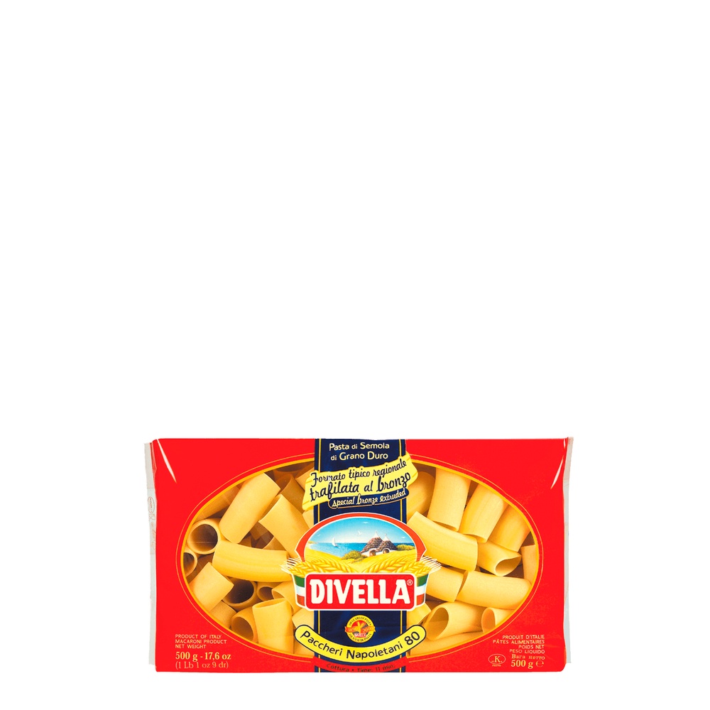 MACARRÃO DIVELLA 80 PACCHERI NAPOLITANO 500G