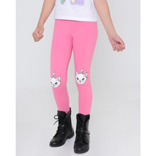 Calça Legging Infantil Gata Marie Disney Rosa