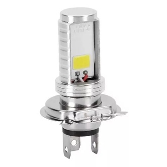 LAMPADA FAROL MOTO LED H4 8000K SUPER BRANCA 2 LEDS 6/8W