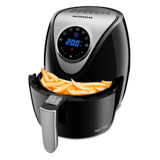 Fritadeira Sem Óleo Air Fryer 8L, Mondial, Preto/Inox, 1900W, 110V