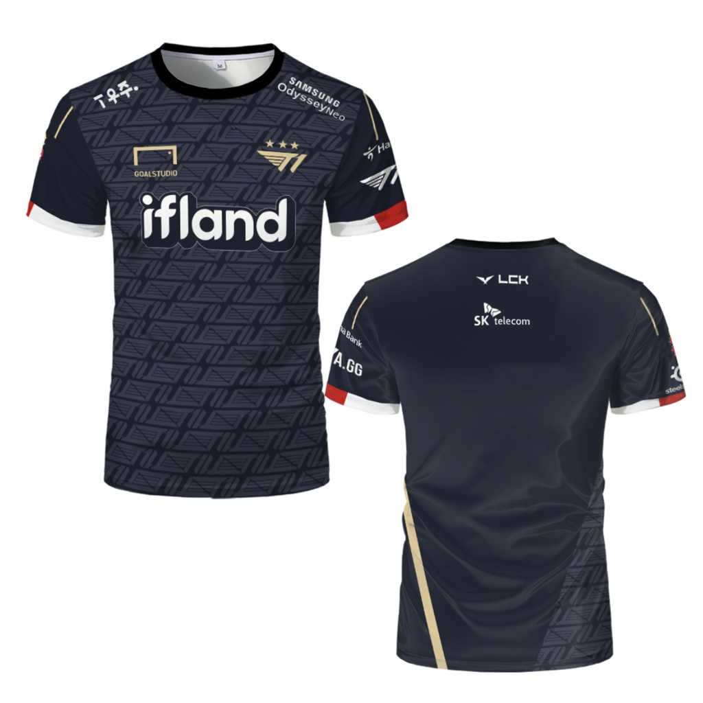 Competição EEsportiva T1 2023 S13 Worlds Jersey Fans Round Neck T