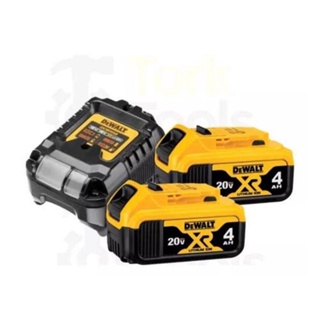 KIT 2 BATERIA 20V XR 4.0AH DCB204 + 1 CARREGADOR DCB1102 DEWALT