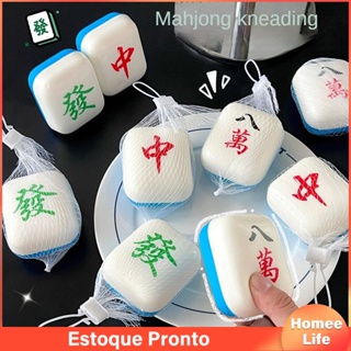 Chinese Mahjong Game Set, e Dices Tile Rulers Jogo de Tabuleiro Mini Mahjong  Set com Mesa