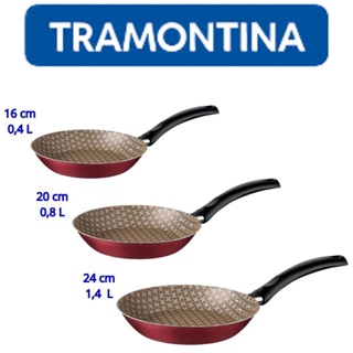 Frigideira Antiaderente Tramontina Vermelha Turim-16 cm-20 cm-24cm